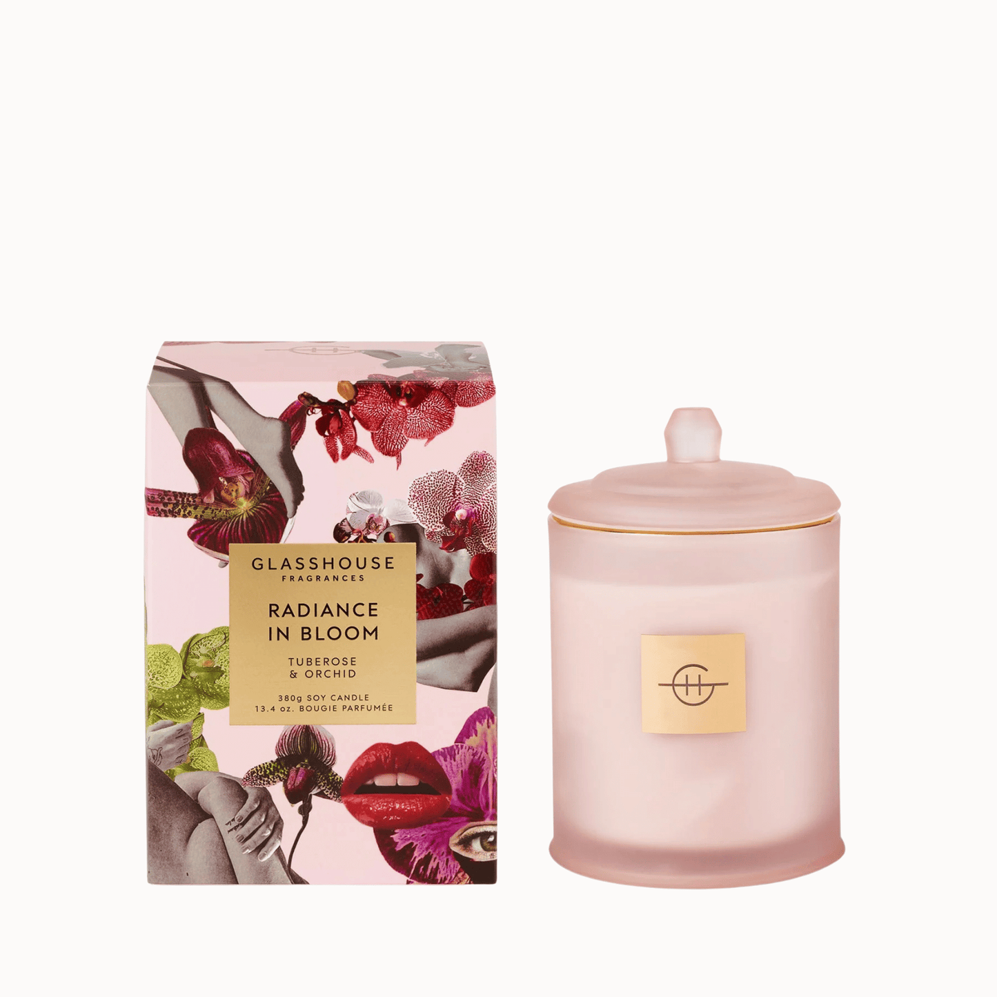 Primary Image of Radiance In Bloom Candle, pink candle