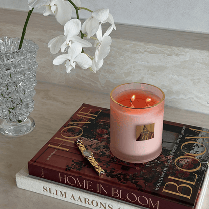 Alternate Image of Radiance In Bloom Candle, pink candle