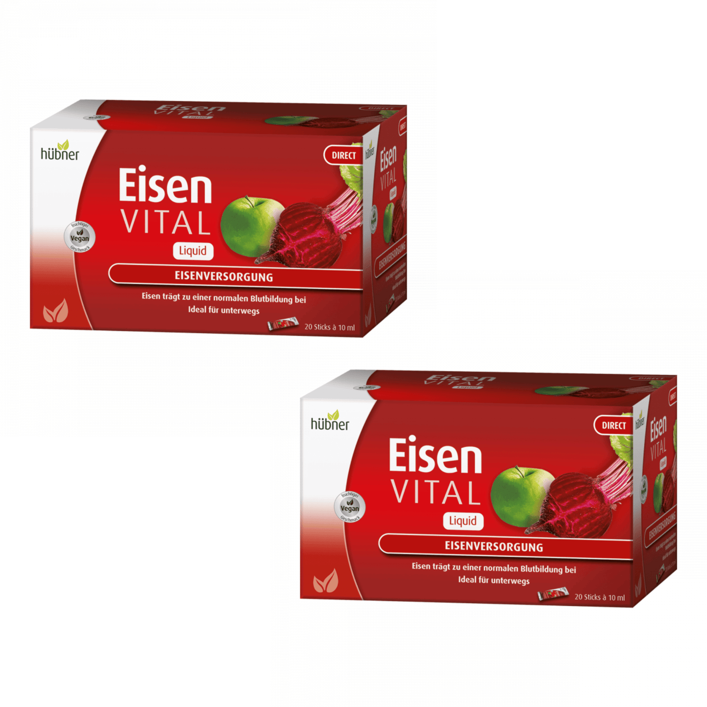 Primary Image of Iron Vital Liquid Direct (40 x 10 ml), red and white box