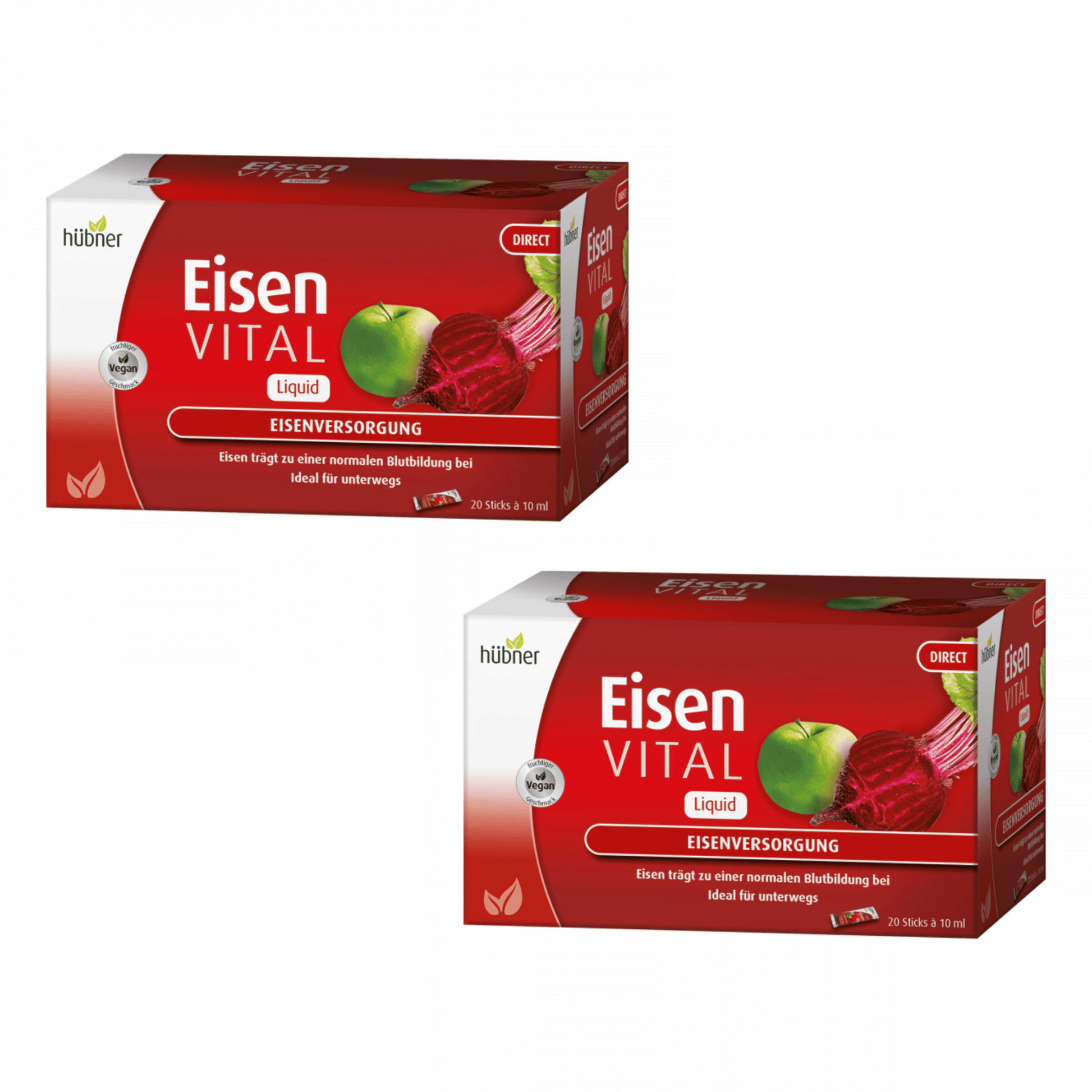 Primary Image of Iron Vital Liquid Direct (40 x 10 ml), red and white box