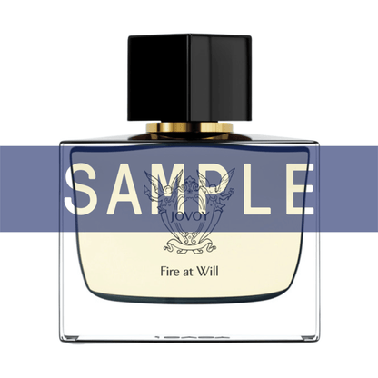 Primary Image of Sample - Fire at Will EDP, Sample over a perfume bottle