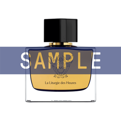 Alternate Image of La Liturgie des Heures EDP, perfume bottle with black lid with sample written over