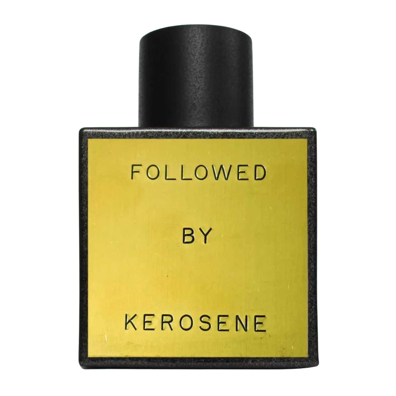 Primary Image of Followed Eau De Parfum, black bottle with brass label