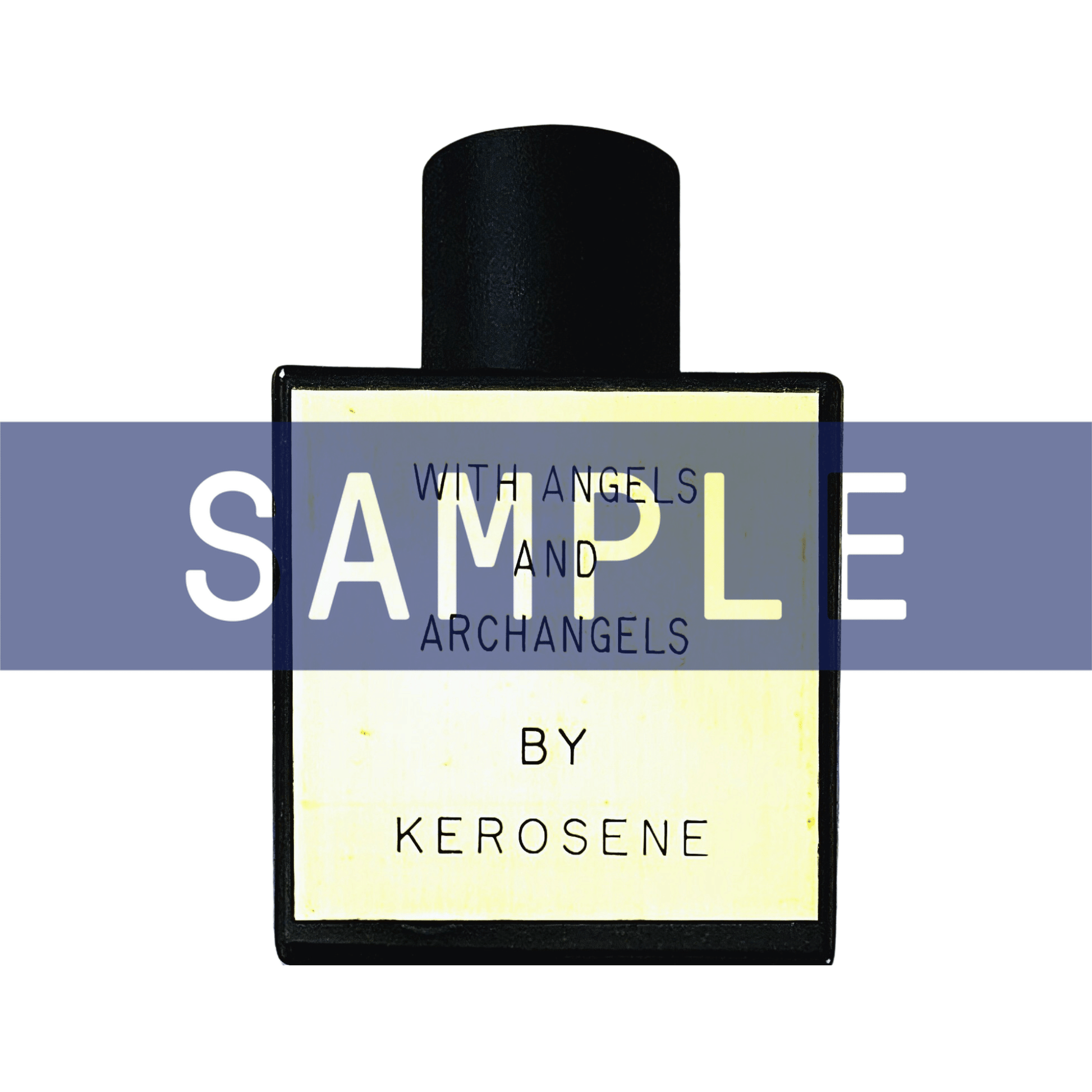 Primary Image of Sampple - With Angels and Archangels EDP, black perfume bottle with gold label
