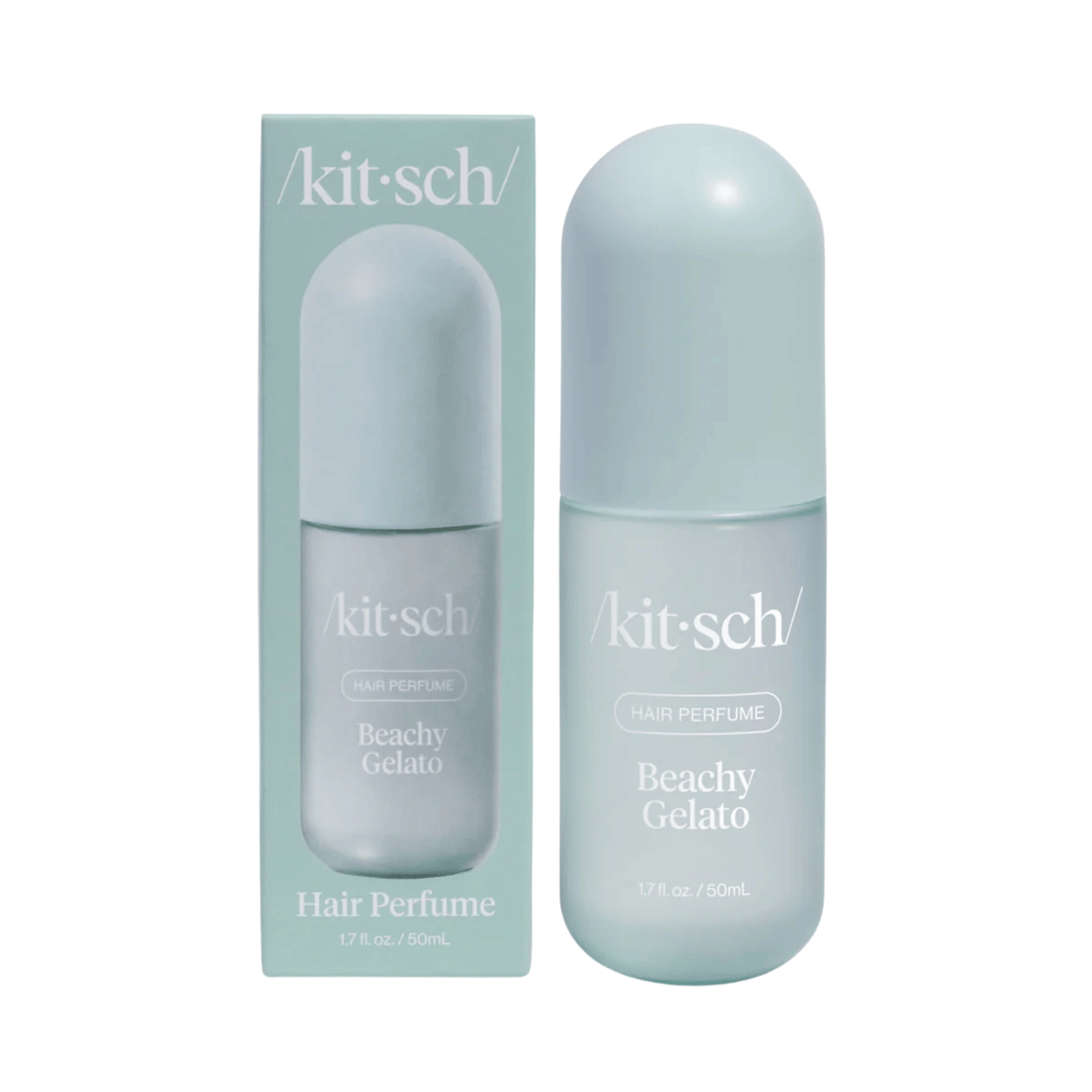 Primary Image of Beachy Gelato Hair Perfume, light blue mist bottle and box