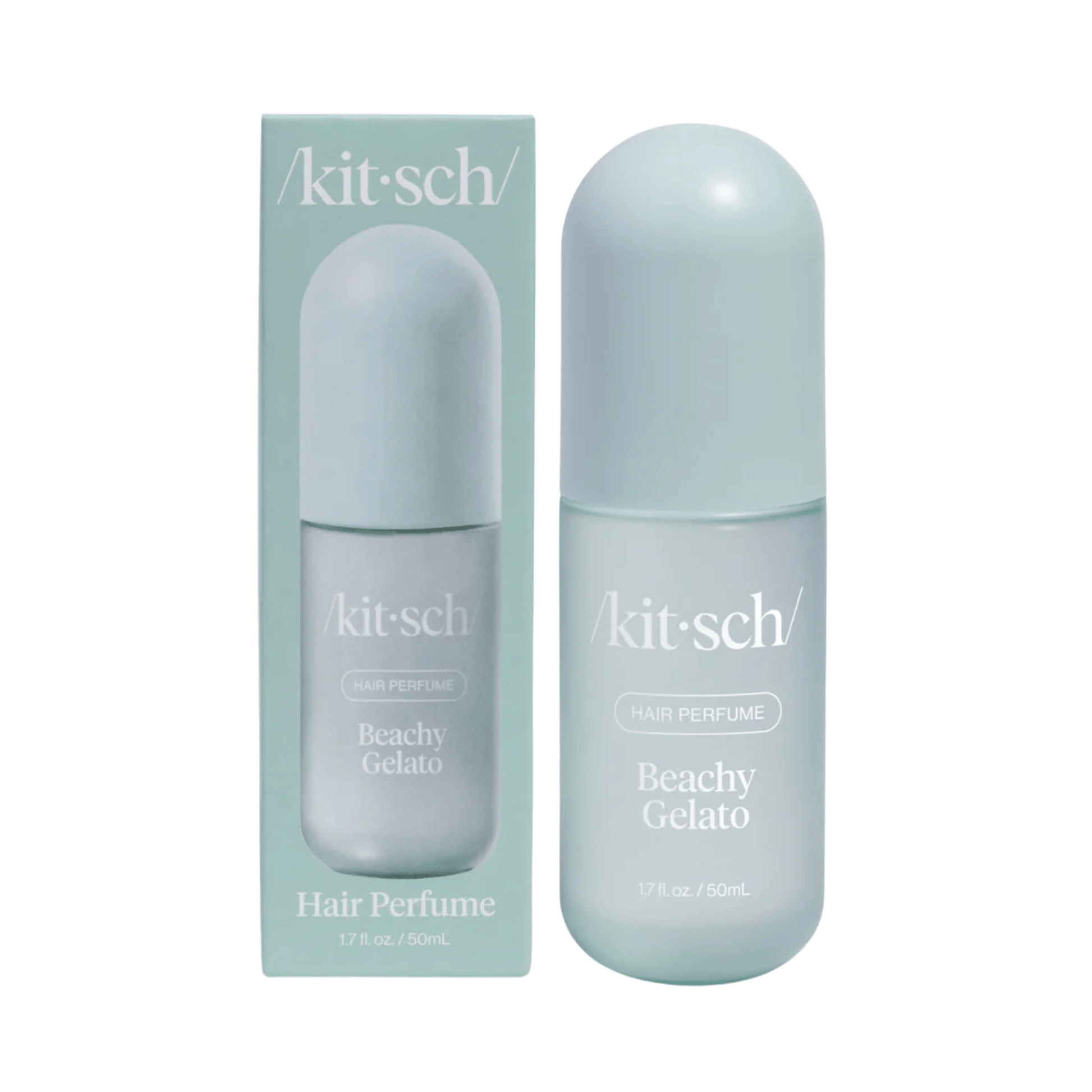 Primary Image of Beachy Gelato Hair Perfume, light blue mist bottle and box