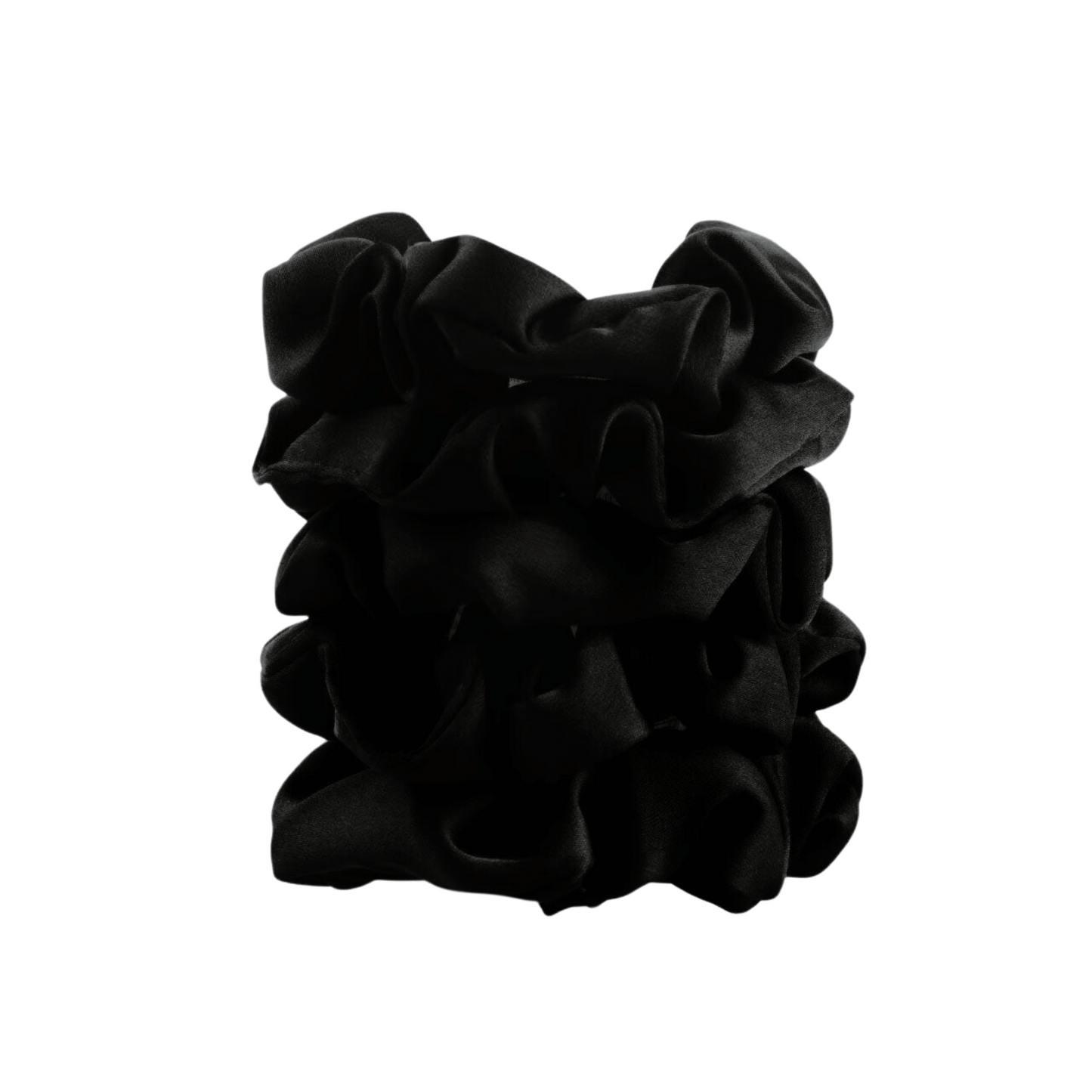 Alternate Image of Black Satin Scrunchies