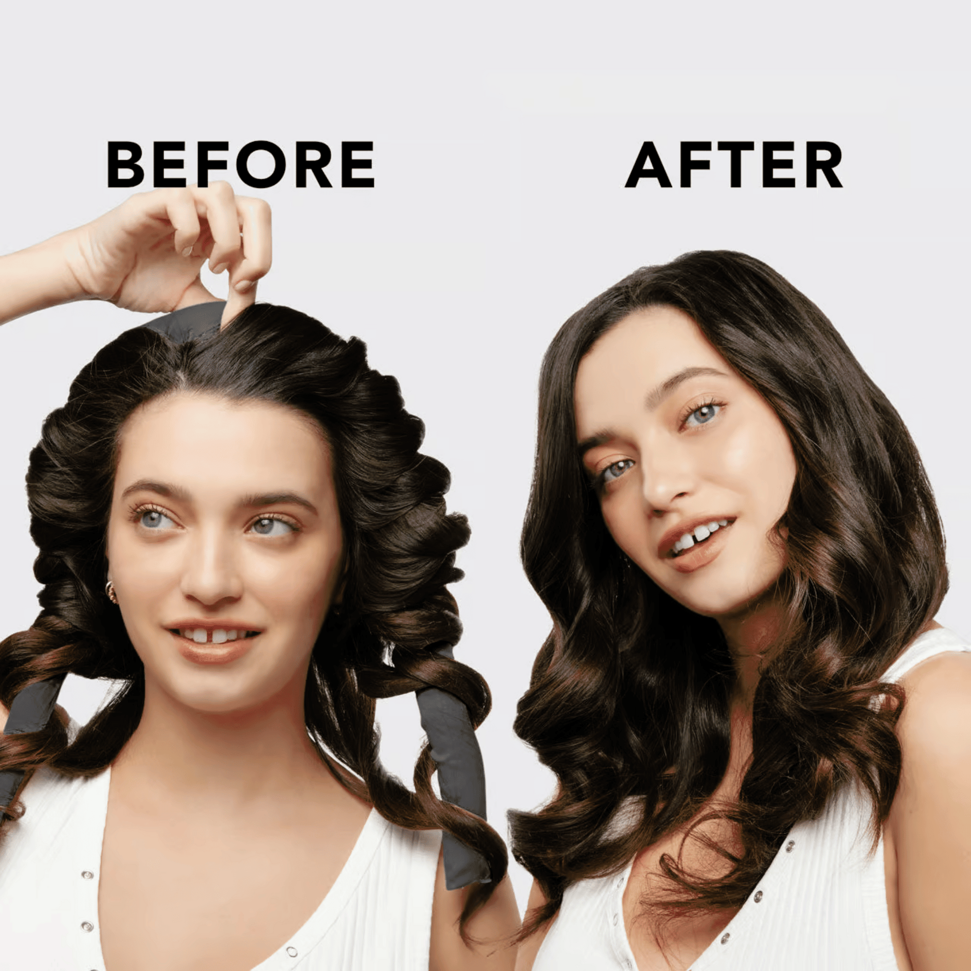 Alternate Image of Charcoal Satin Heatless Curling Set
