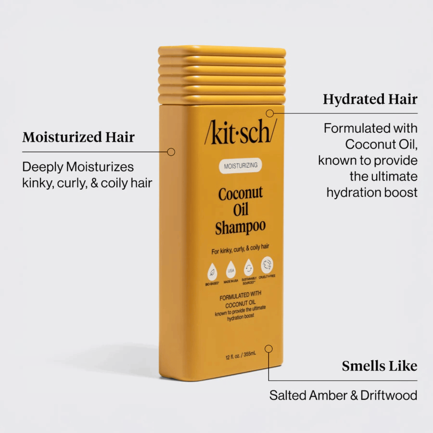 Alternate Image of Moisturizing Coconut Oil Shampoo, orange shampoo bottle