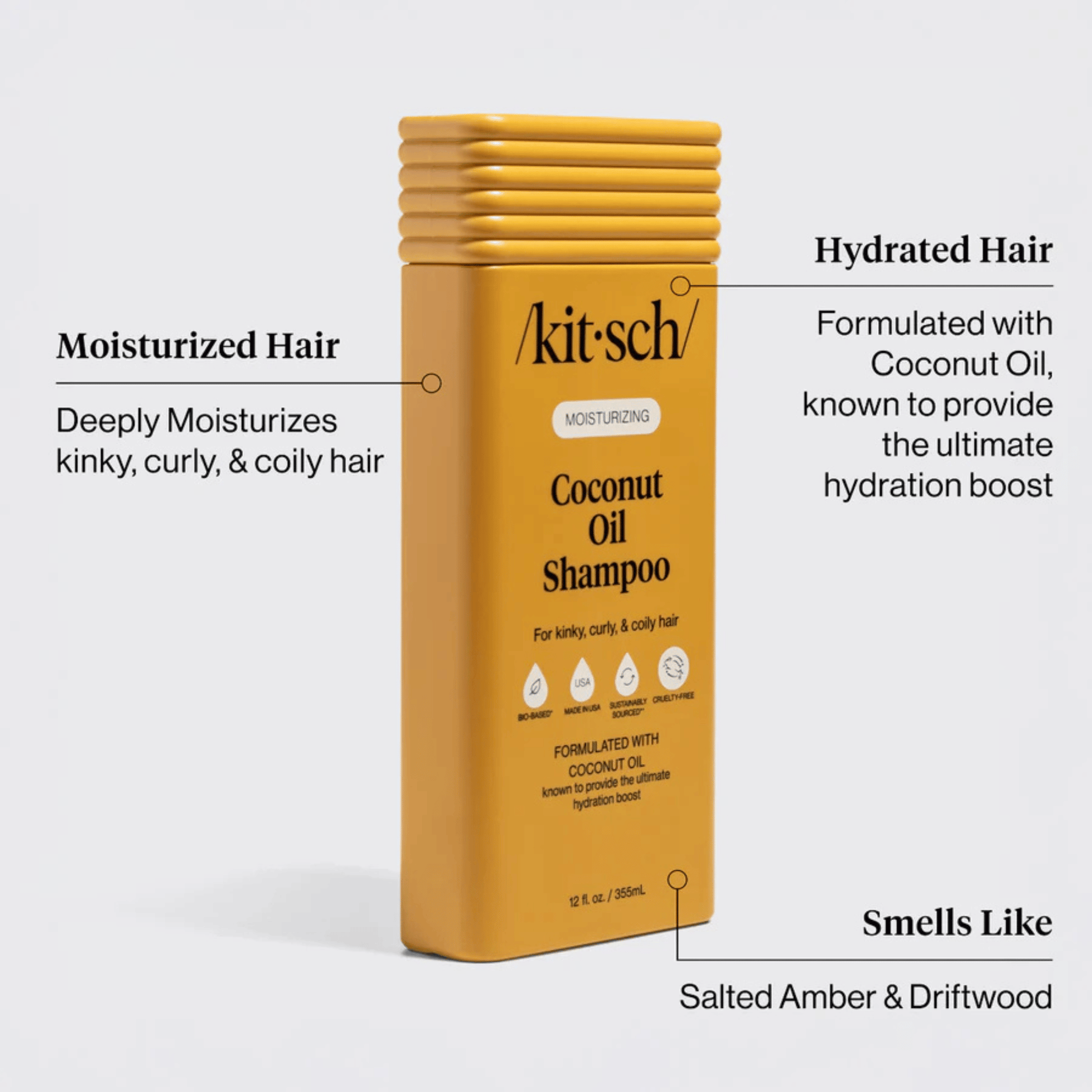 Alternate Image of Moisturizing Coconut Oil Shampoo, orange shampoo bottle