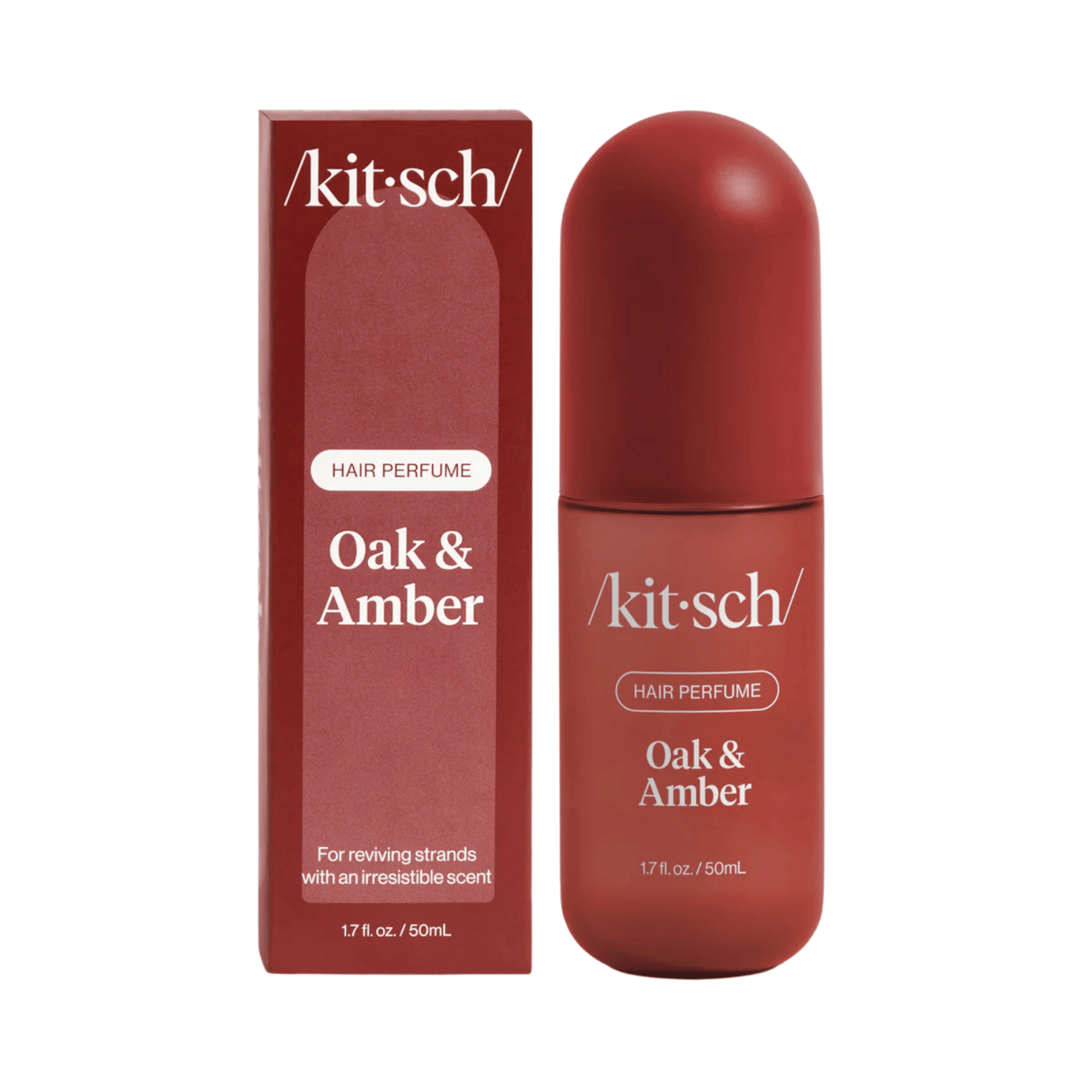 Primary Image of Oak & Amber Hair Perfume, red mist bottle and box