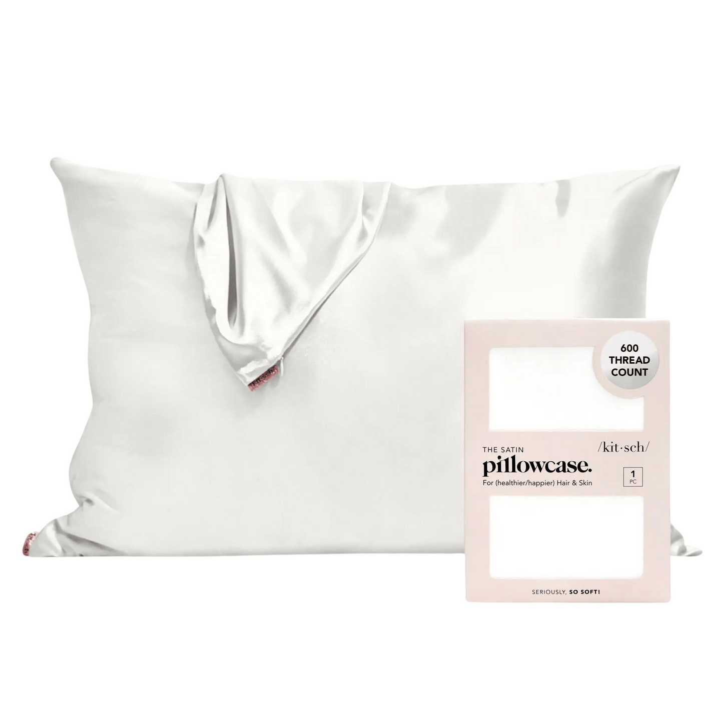 Alternate Image of Ivory Satin Pillowcase