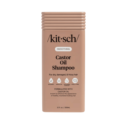 Primary Image of Smoothing Castor Oil Shampoo, beige shampoo bottle