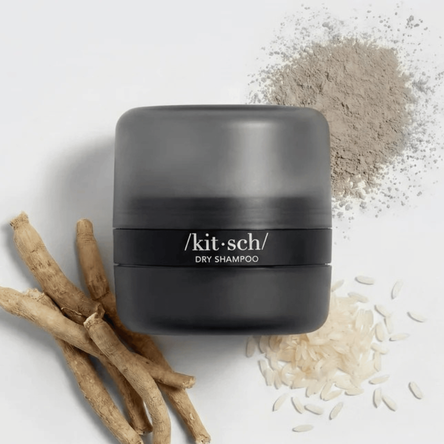 Alternate Image of Dark Tinted Volumizing Dry Shampoo Puff, small black dry shampoo container with puff