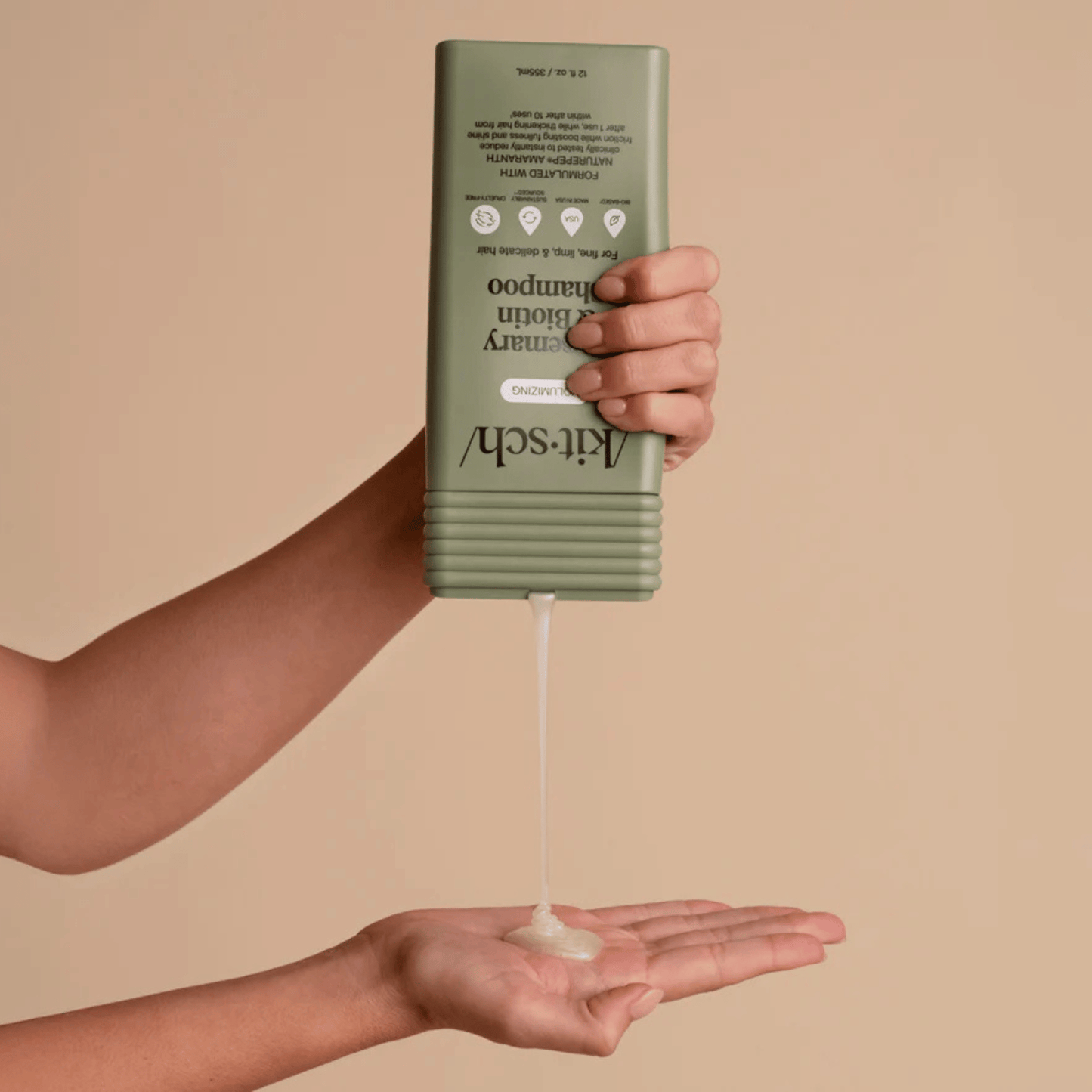 Alternate Image of Volumizing Rosemary & Biotin Shampoo, green shampoo bottle