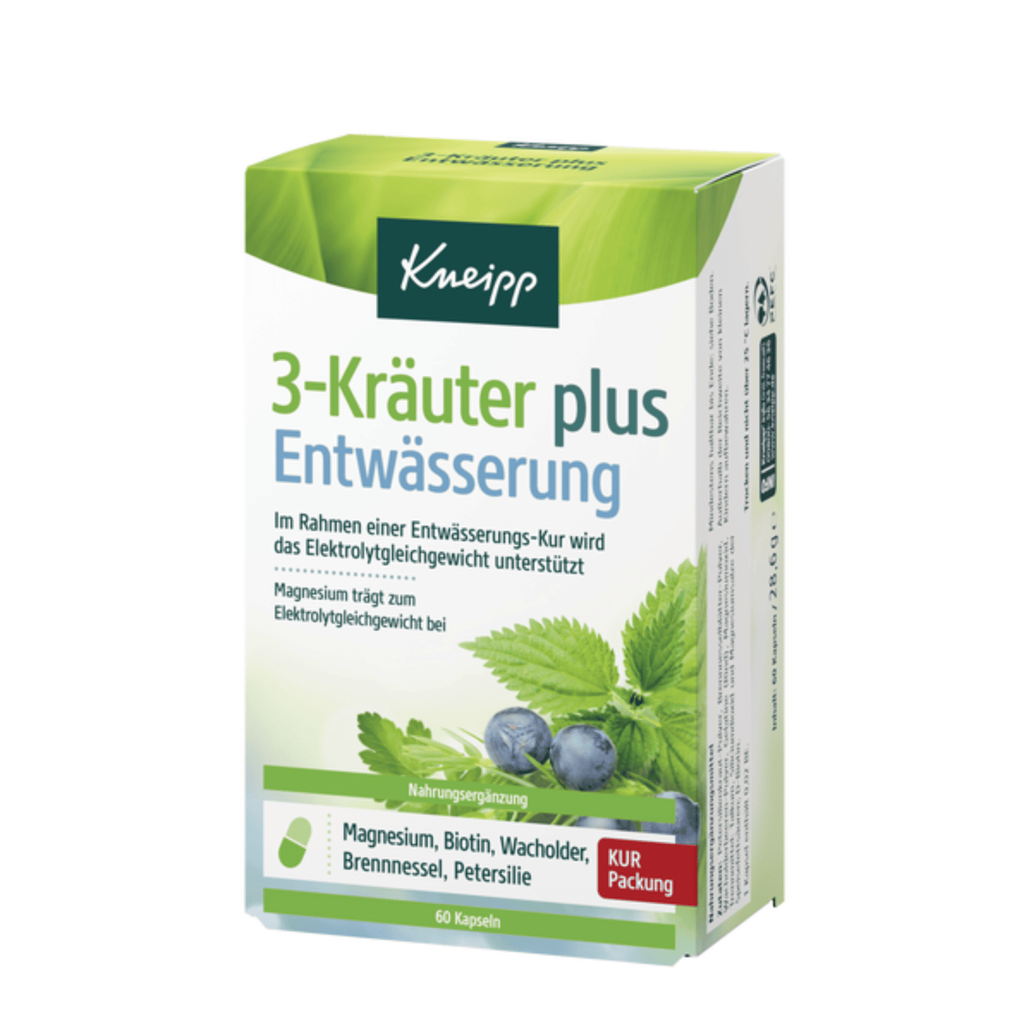Primary Image of 3 Herb Plus Detox (3-Kräuter Entwässerung), green and white supplement box