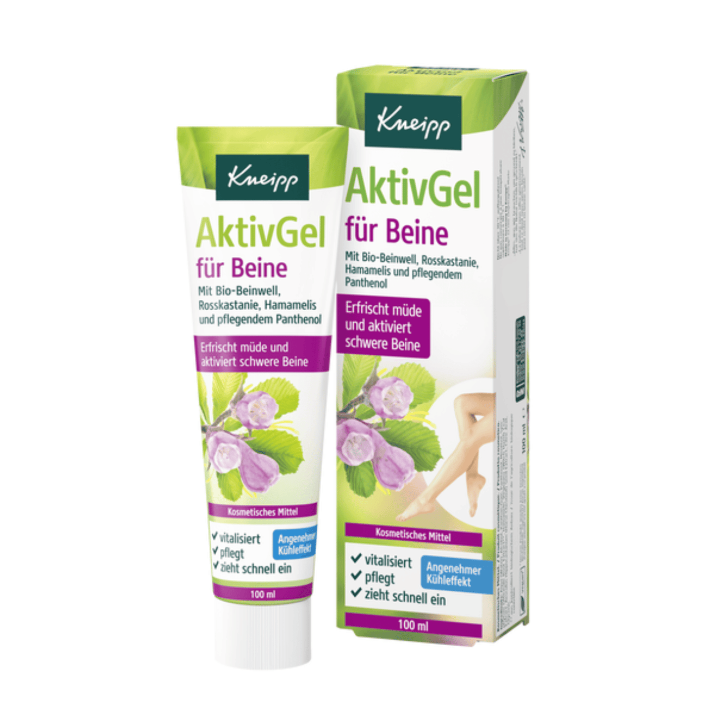 Primary Image of Active Gel For Legs, green and white tube and box