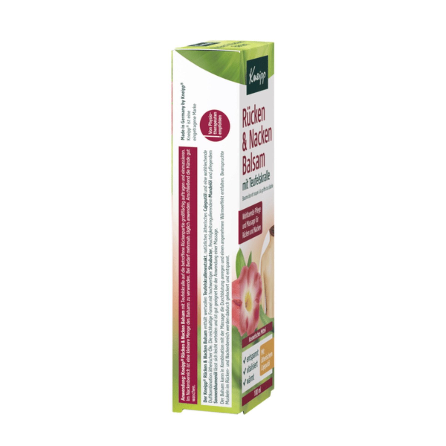 Alternate Image of Back & Neck Balm, green white and green tube and box