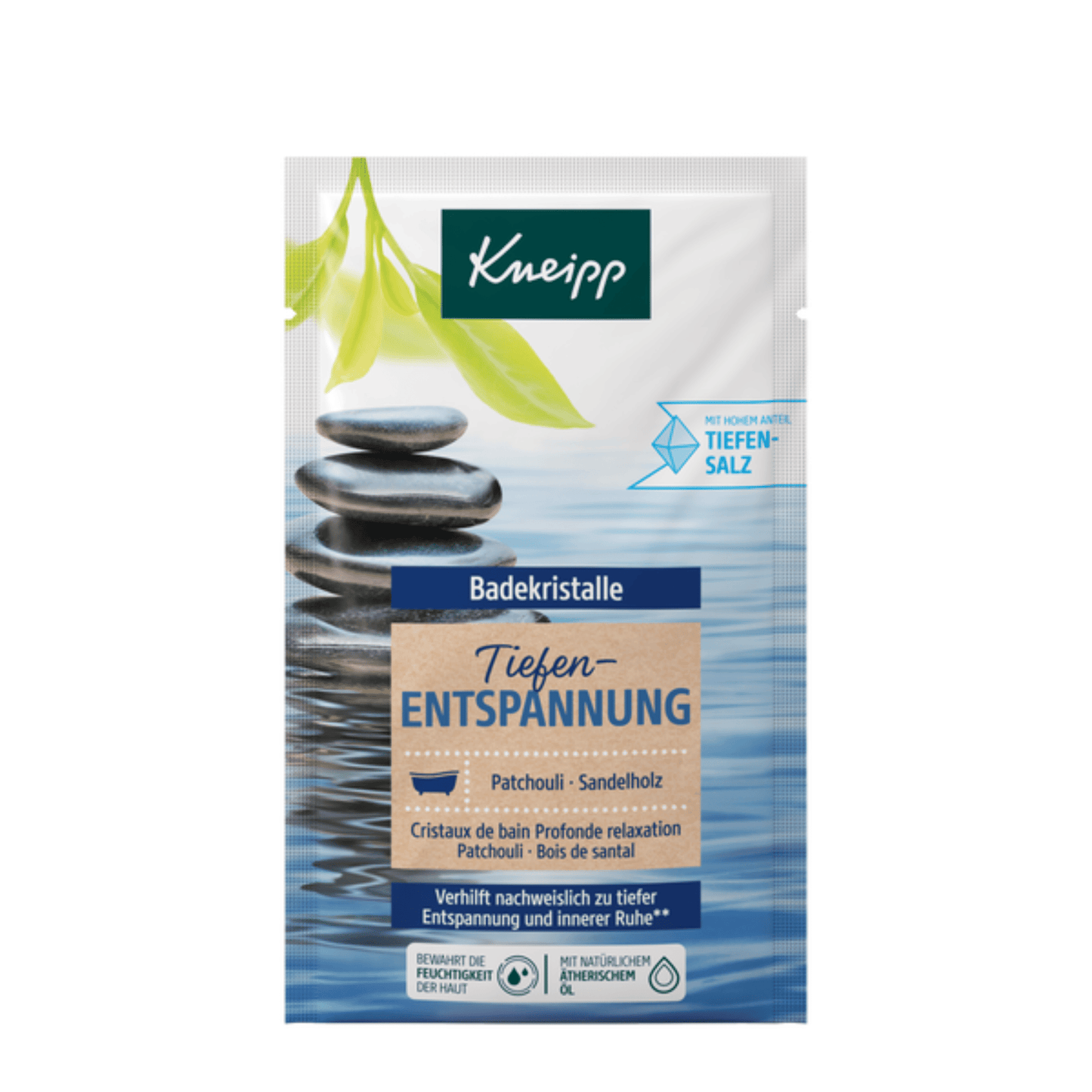Primary Image of Patchouli & Sandalwood Deep Relaxation Bath Crystals Sachet
