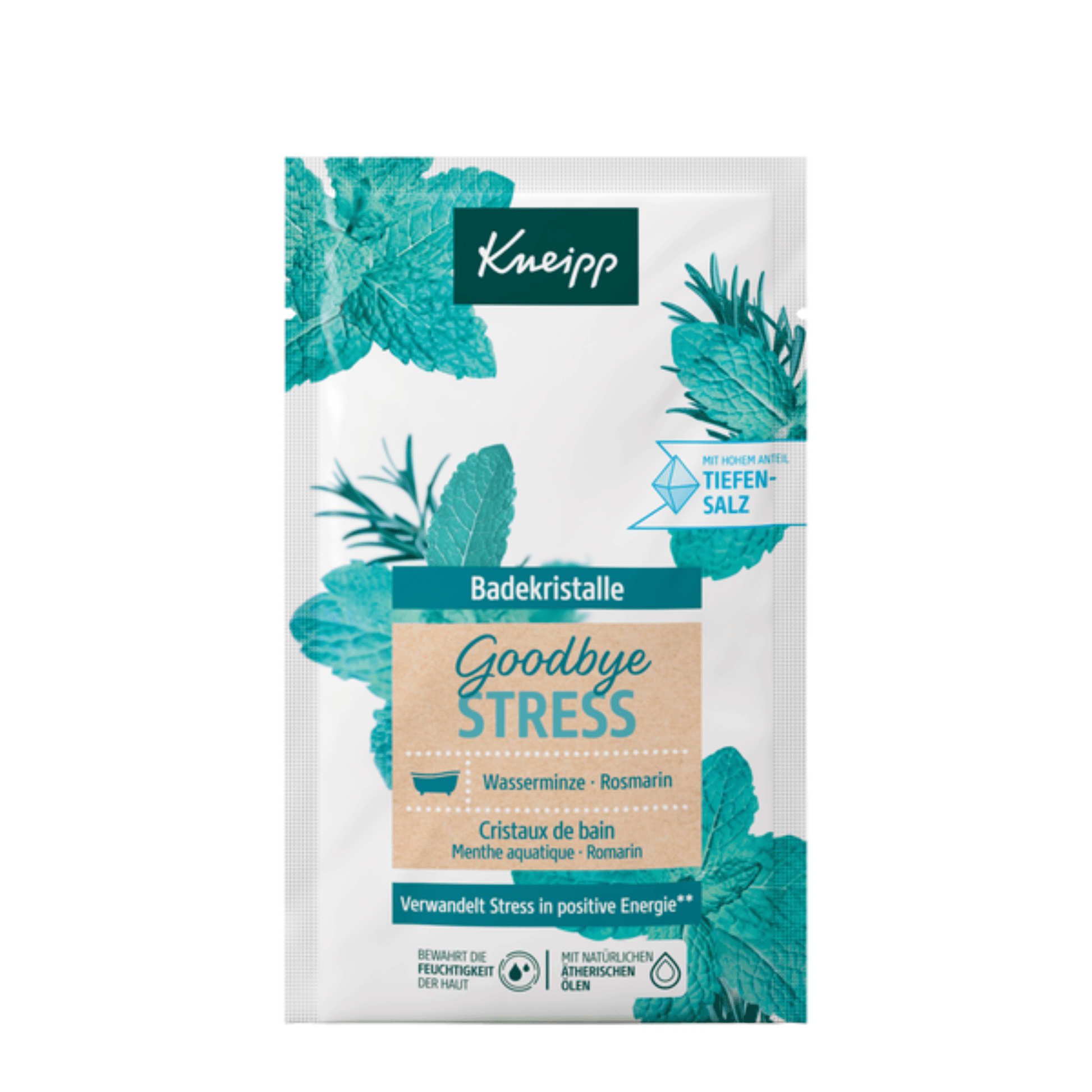 Primary Image of Water Mint & Rosemary Goodbye Stress Bath Crystals Sachet