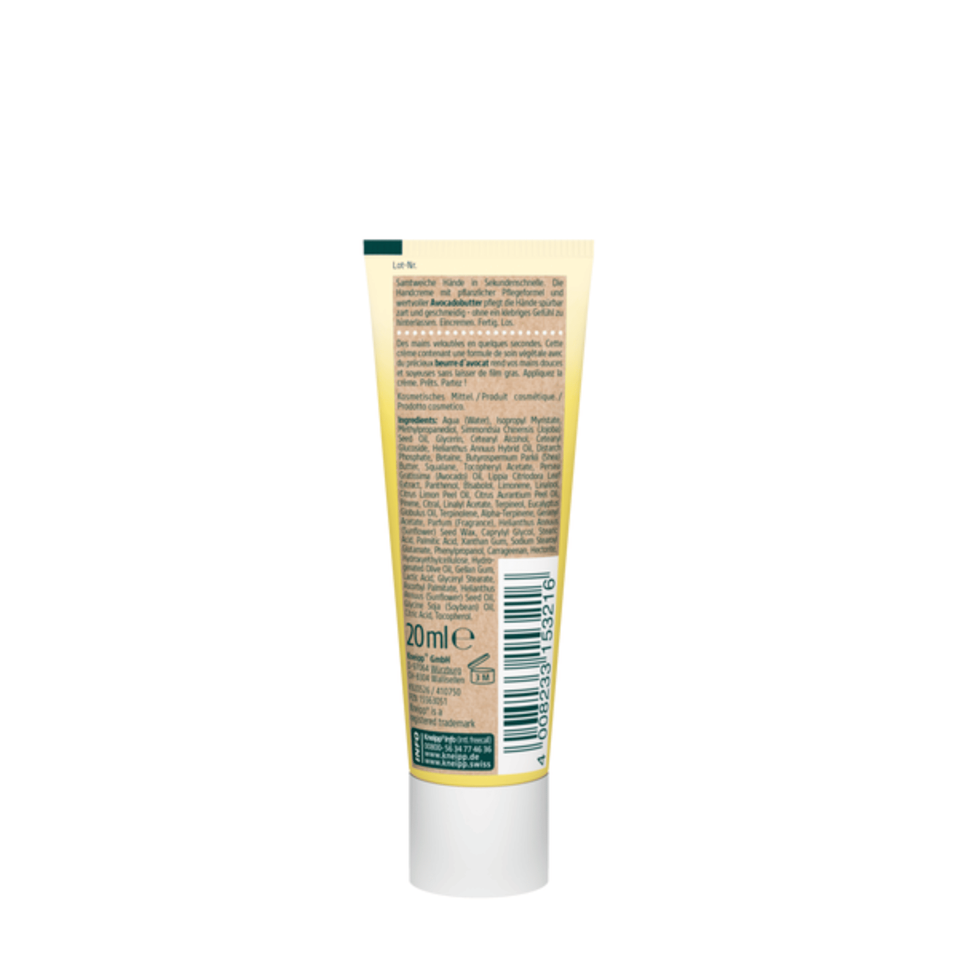 Primary Image of Express Care Instant Hand Cream Travel Size, yellow small squeeze tube