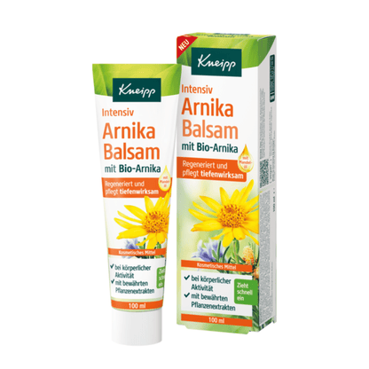 Primary Image of Intensive Arnica Balm With Organic Arnica, green and white tube and box
