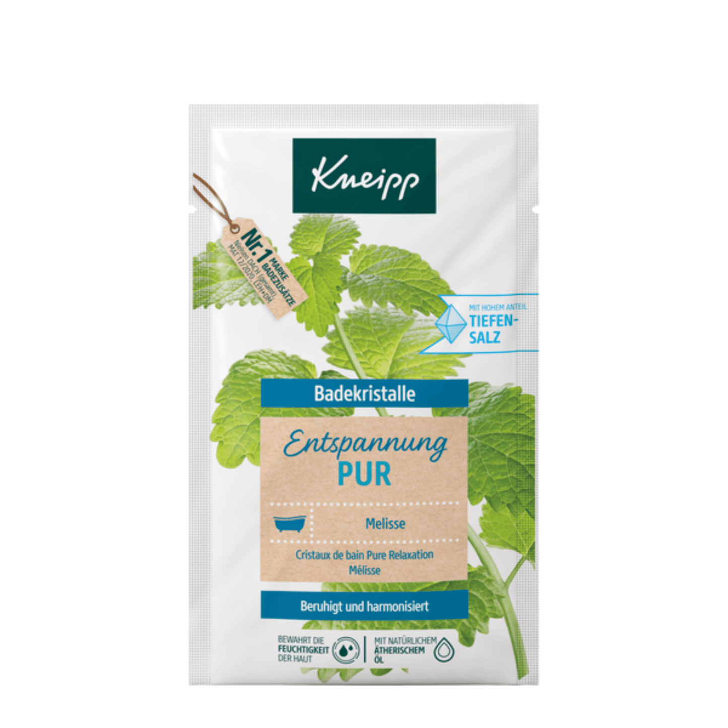 Primary Image of Lemon Balm Pure Relaxation Bath Crystals Sachet