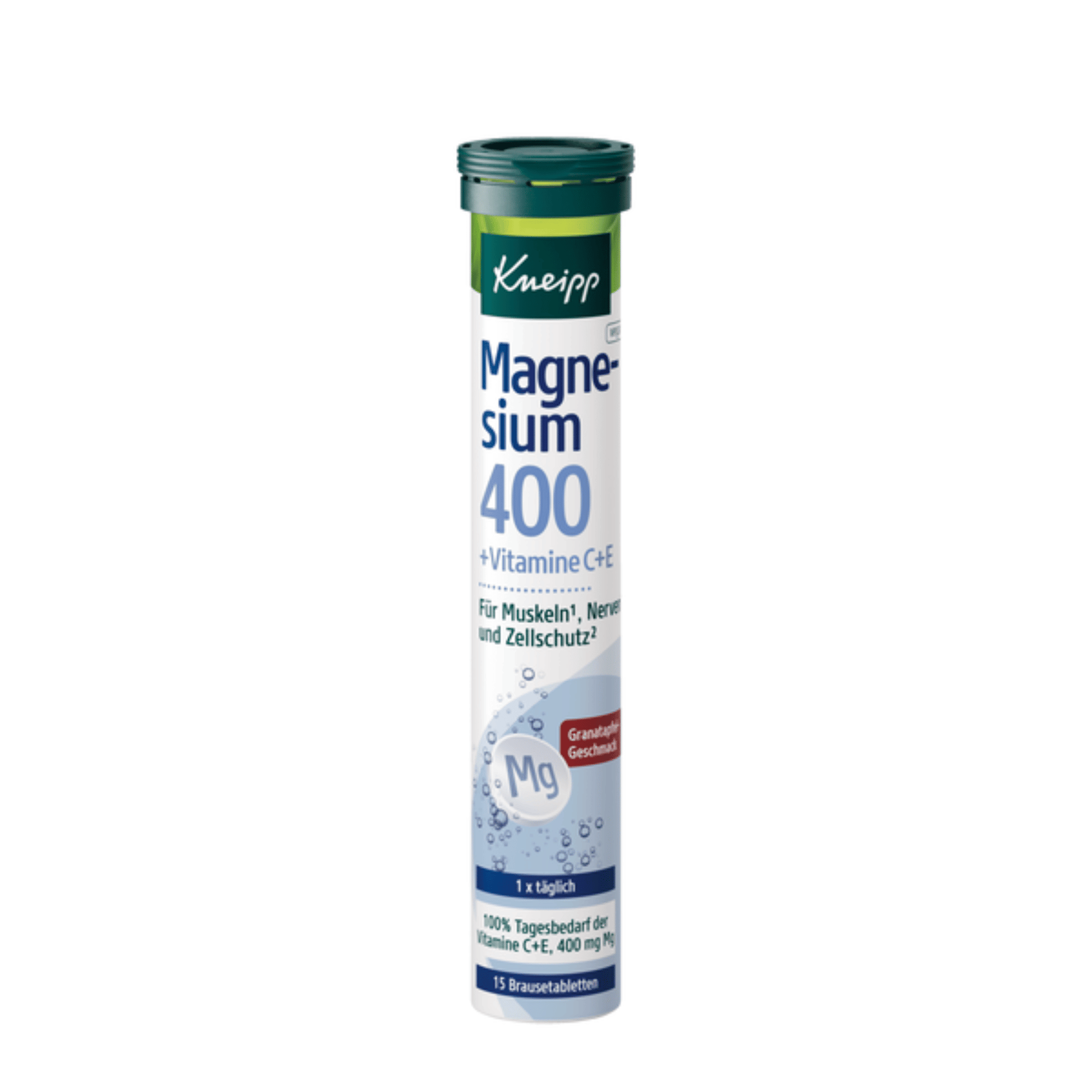 Primary Image of Magnesium 400 Effervescent Tablets, blue and white tablet tube