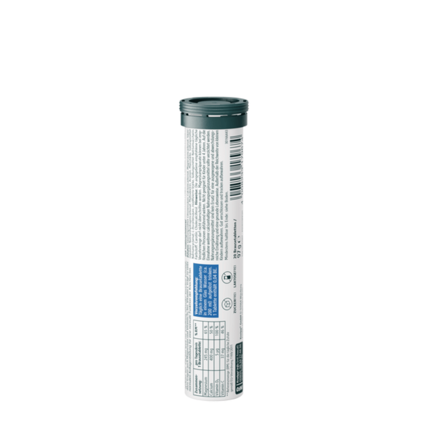 Alternate Image of Magnesium + Calcium Effervescent Tablets, blue and white tablet tube