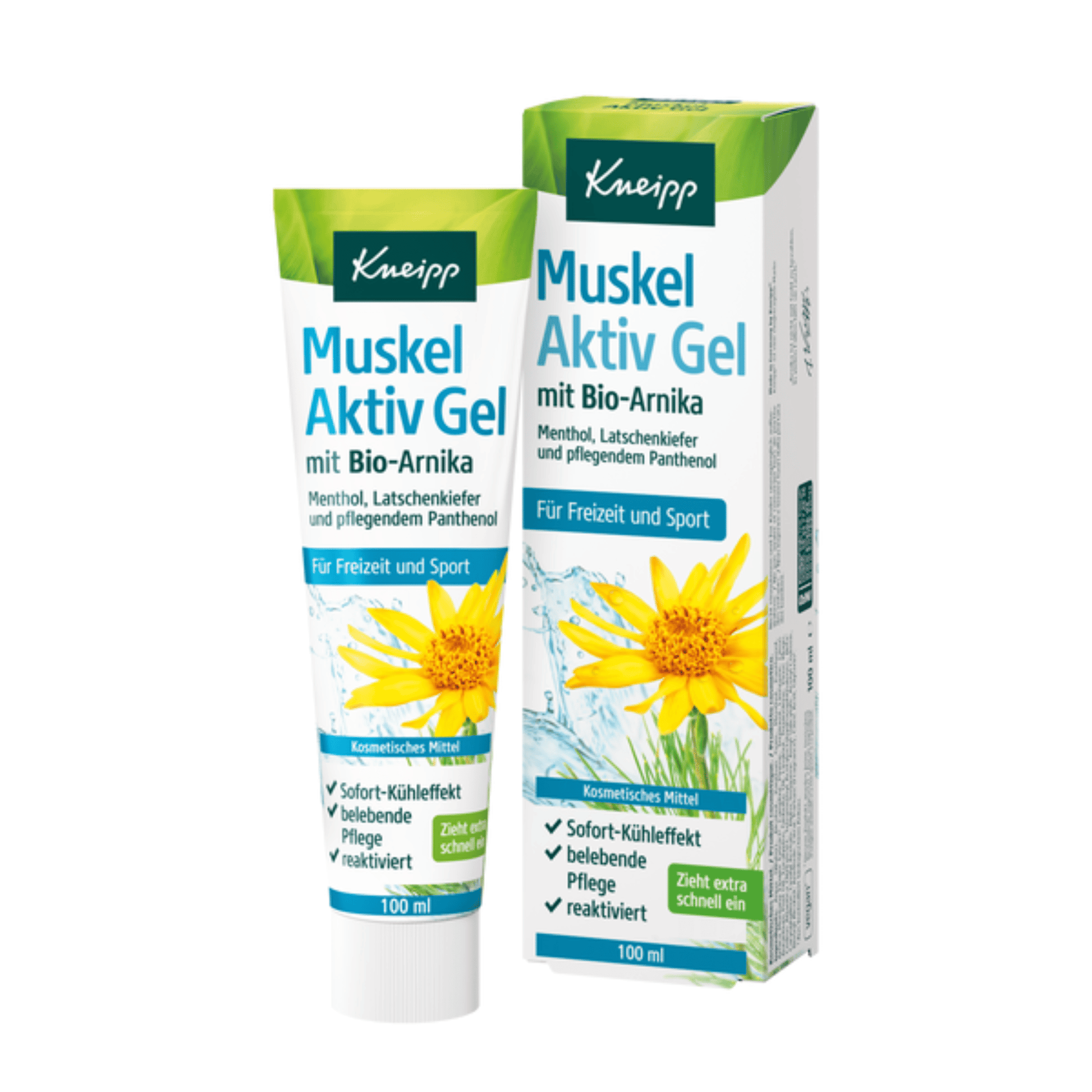 Primary Image of Muscle Active Gel, White tube and box with German writing