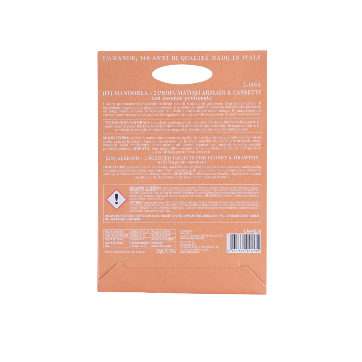 L'Amande Almond Perfumed Sachets for Drawers & Closets (2 count) #10089368