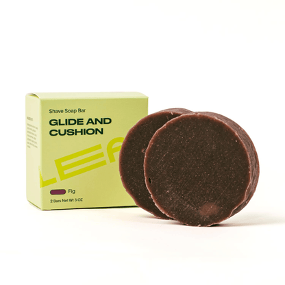 Primary Image of Mediterranean Fig Shave Soap, green box with 2 dark purple soap bars