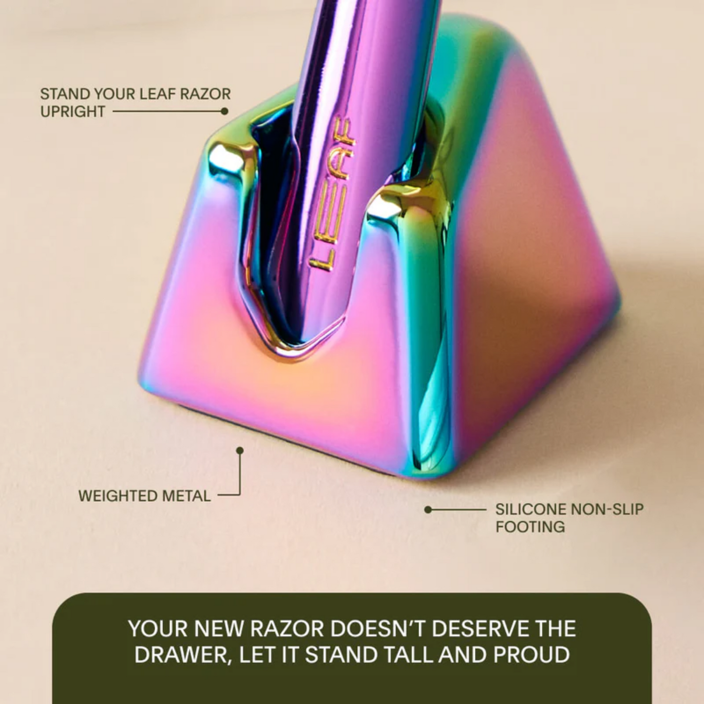 alternate image of leaf razor stand