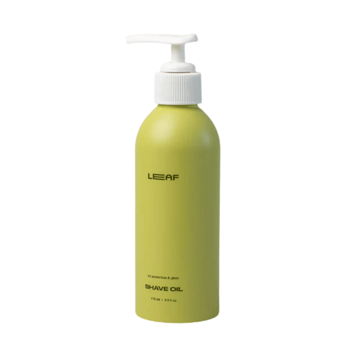 Primary Image of Shave Oil, green aluminum bottle with pump