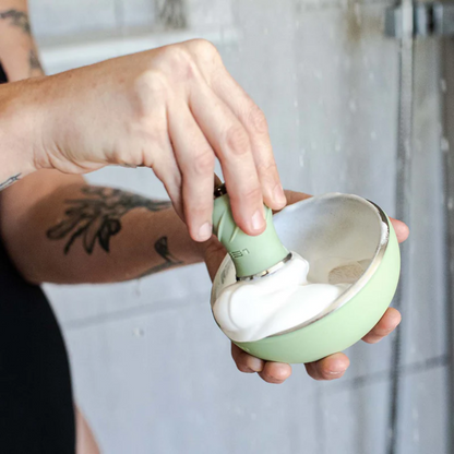 alternate image of leaf shaving brush and bowl set