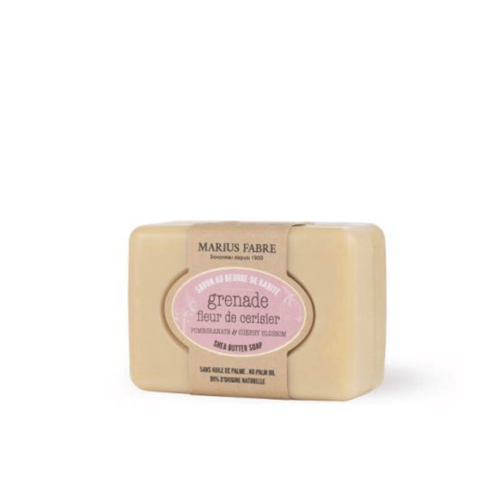 Primary Image of Olive Oil Pomegranate & Cherry Blossoms Bar Soap, bar soap with French label