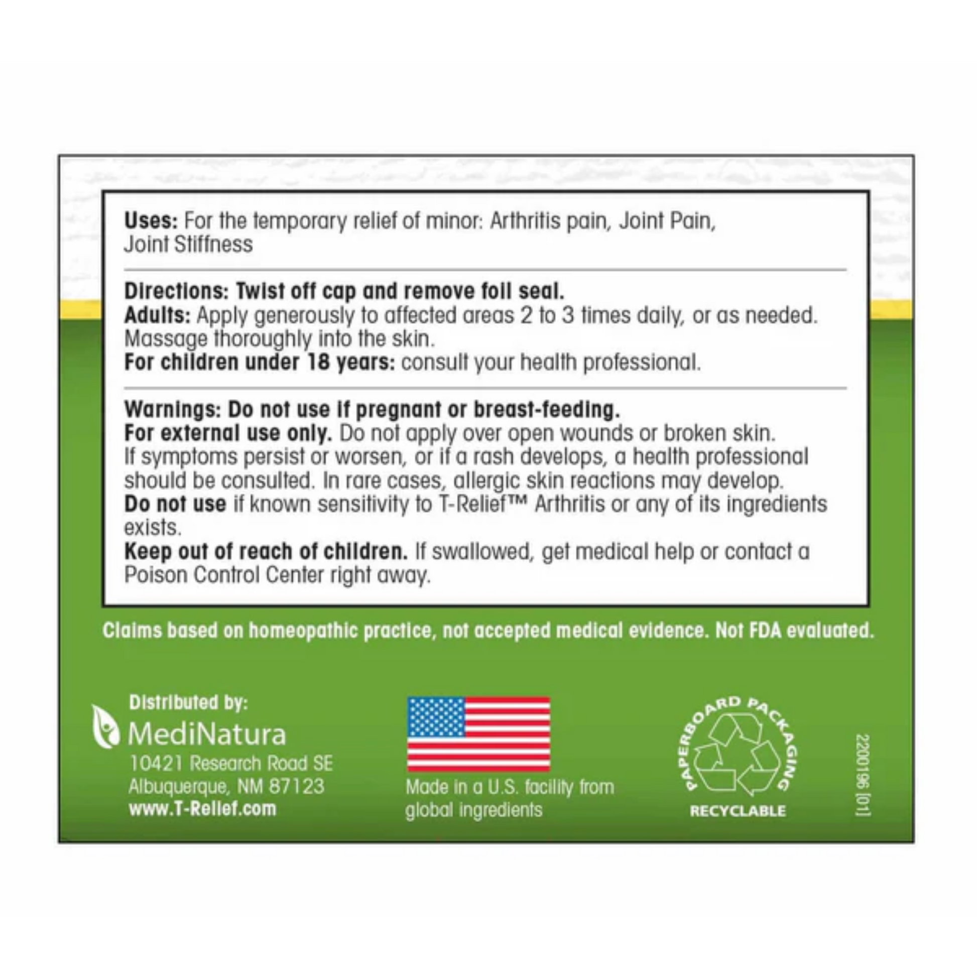 alternate image of medianatura extra strength arthritis cream