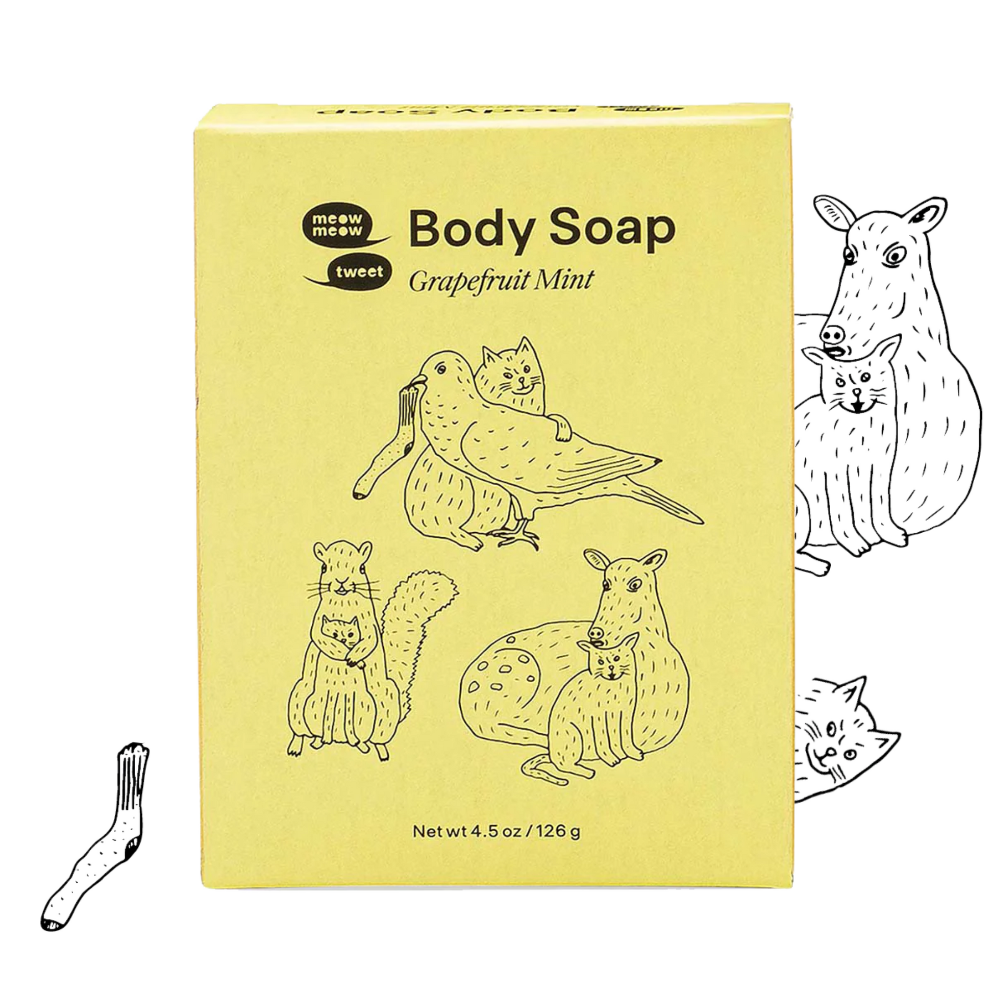 alternate image of meow meow tweet grapefruit and mint soap