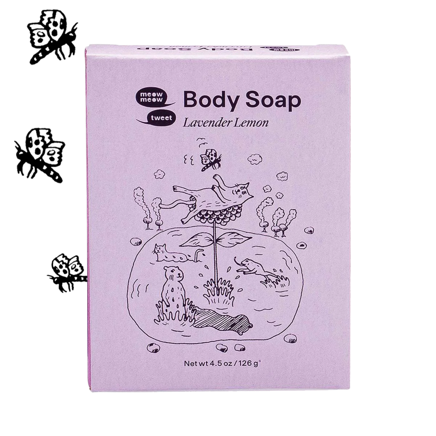 alternate image of meow meow tweet lavender lemon body soap