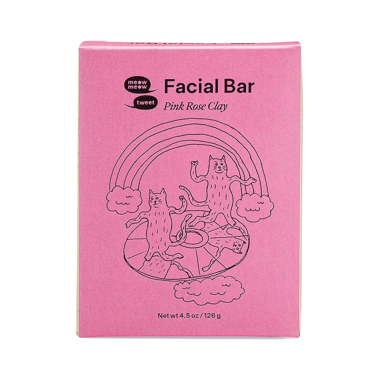 primary image of meow meow tweet pink rose clay facial bar