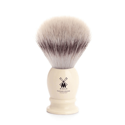 Primary Image of Classics Imitation Ivory Medium Classic Silvertip Fibre Shave Brush, ivory colored handle shave brush