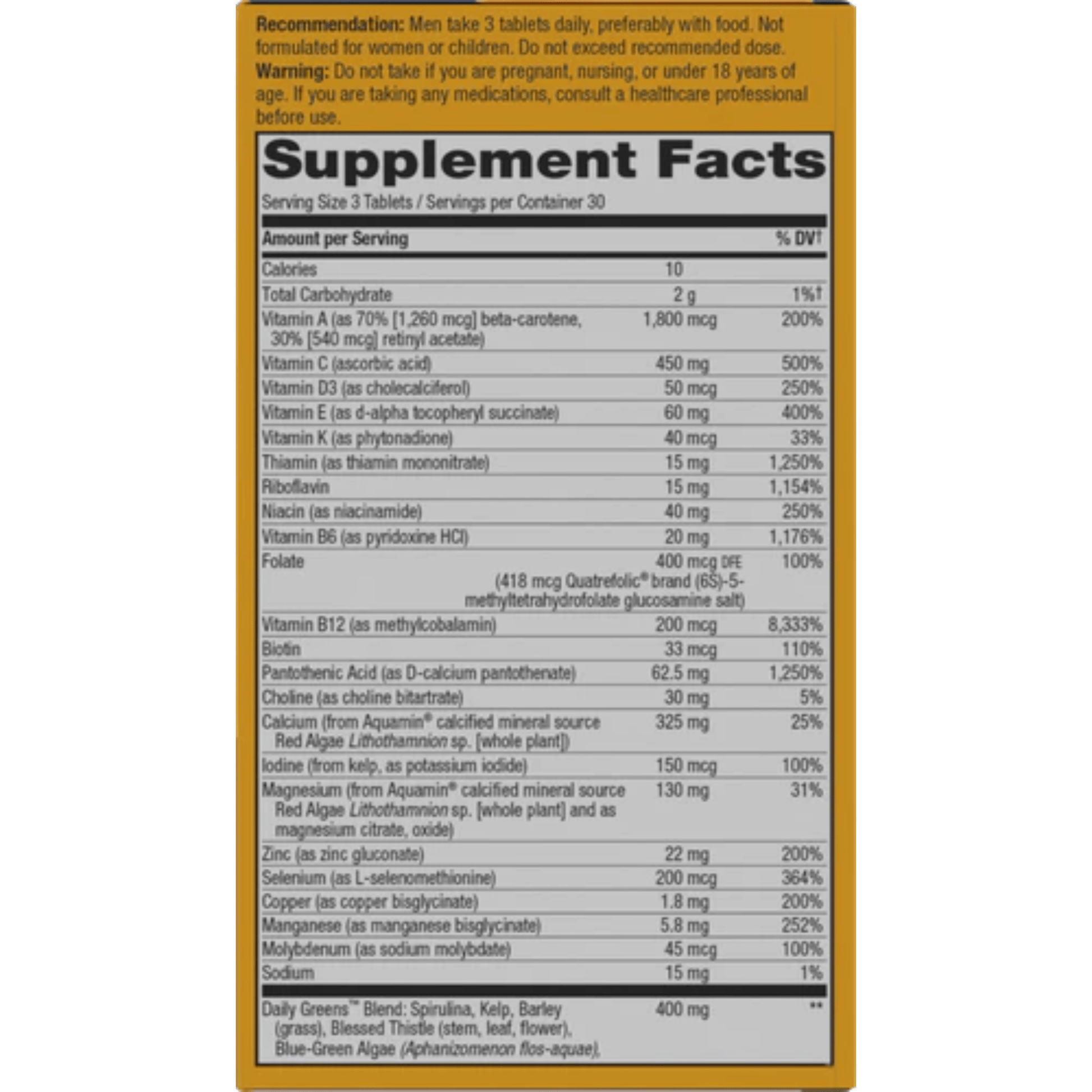Alternate Image of Alive! Max3 Potency Men's Complete Multivitamin
