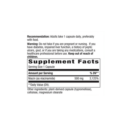 Nature's Way Niacinamide (Non-flushing) (100 count) #6085