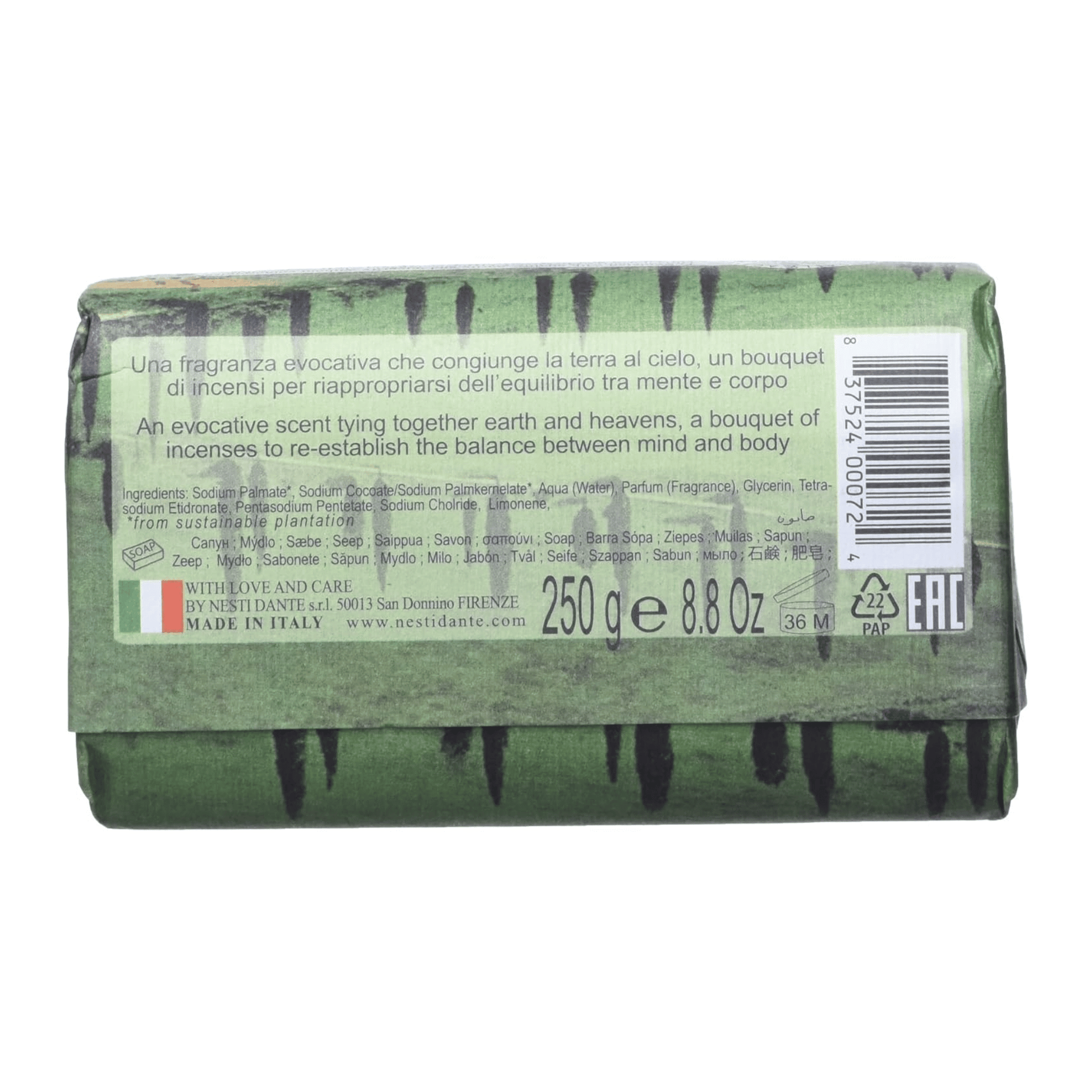 Alternate Image of Emozioni in Toscana Villages and Monasteries Bar Soap, green paper wrapped soap
