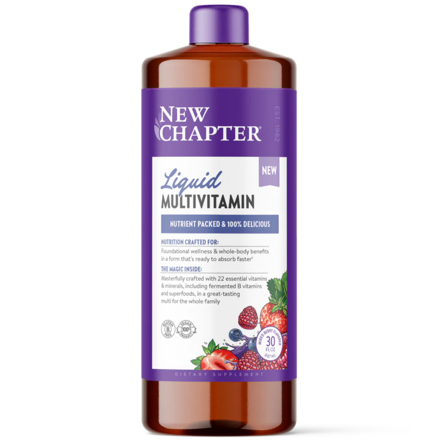 primary image of new chapter liquid vitamin mixed berry 30oz