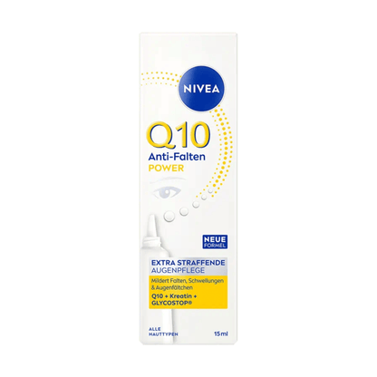 Alternate Image of Q10 Anti-Wrinkle Power Eye Cream, white eye cream tube and box with German writing