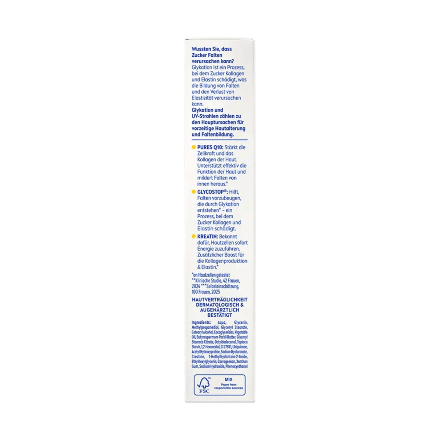 Alternate Image of Q10 Anti-Wrinkle Power Eye Cream, white eye cream tube and box with German writing