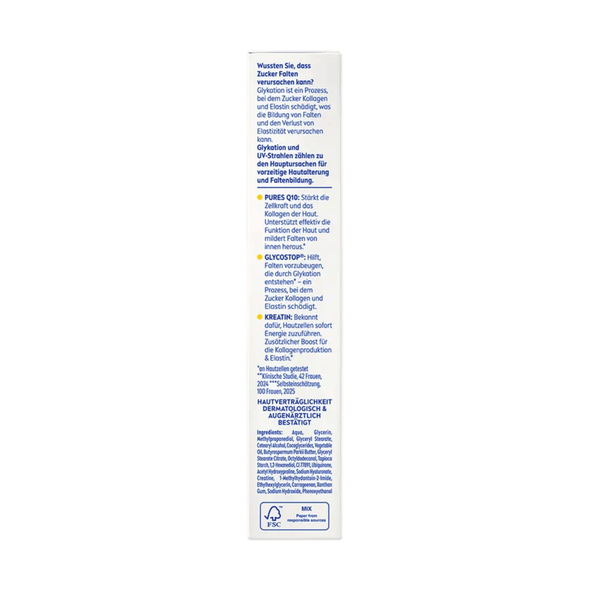 Alternate Image of Q10 Anti-Wrinkle Power Eye Cream, white eye cream tube and box with German writing