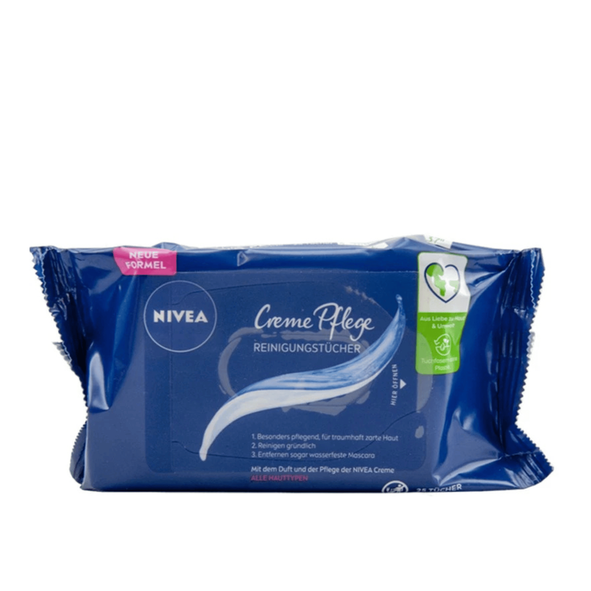 Primary Image of Creme Care Cleansing Wipes, blue packages wipes with German writing