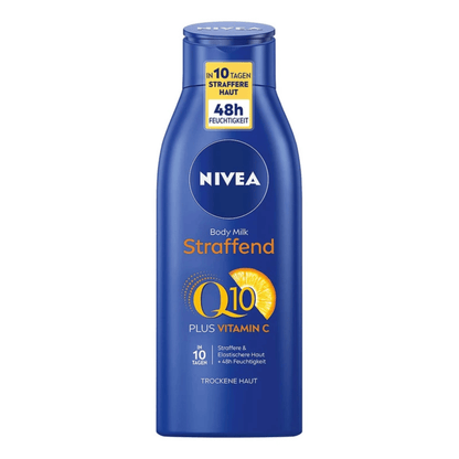 Primary Image of Firming Body Milk with Q10 and Vitamin C, blue lotion bottle